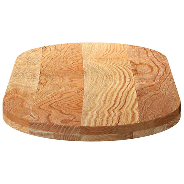 Vaaleanruskea pöytälevy Veres 100x50x4cm (massiivipuu tammi soikea)