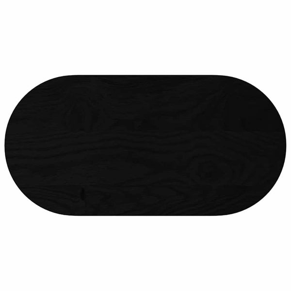 Tummanruskea pöytälevy Veres 80x40x2cm (massiivipuu tammi soikea)