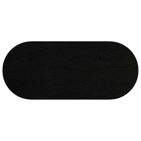 Tummanruskea pöytälevy Veres 140x60x2cm (massiivipuu tammi soikea)