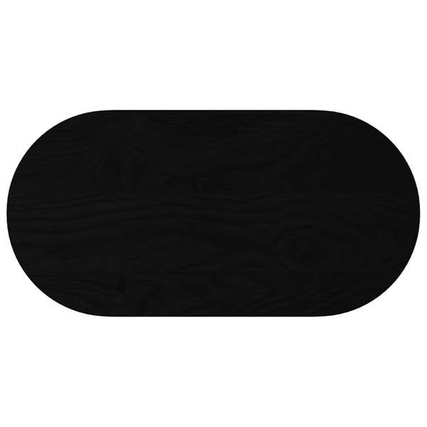 Tummanruskea pöytälevy Veres 80x40x4cm (massiivipuu tammi soikea)