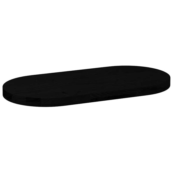 Tummanruskea pöytälevy Veres 80x40x4cm (massiivipuu tammi soikea)