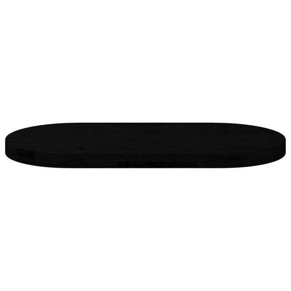 Tummanruskea pöytälevy Veres 80x40x4cm (massiivipuu tammi soikea)