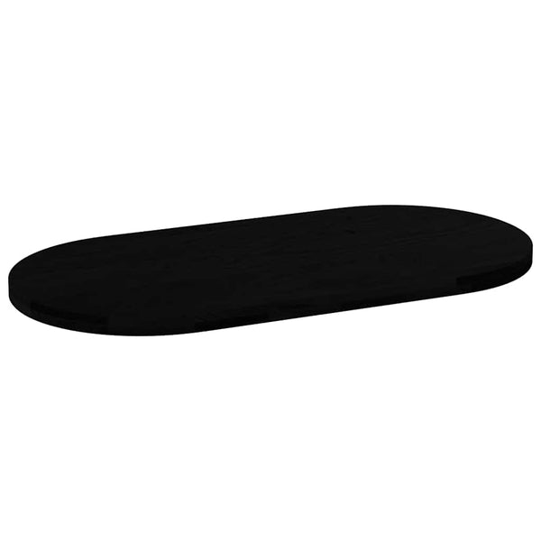 Tummanruskea pöytälevy Veres 120x60x4cm (massiivipuu tammi soikea)