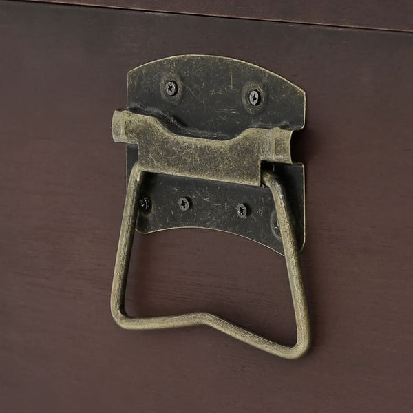 Aarrearkku salvoilla tummanruskea 79,5x39,5x39,5 cm vaneri