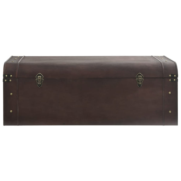Aarrearkku salvoilla tummanruskea 110x50x39,5 cm vaneri