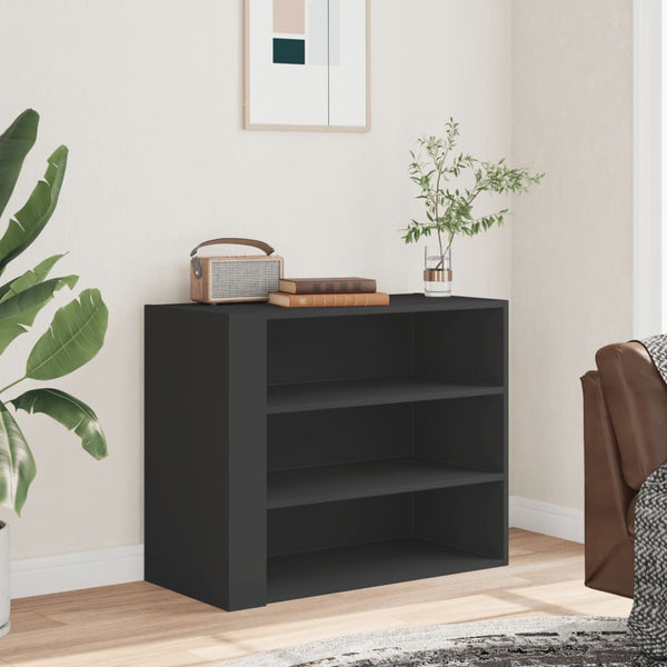 Seinäkaappi musta 75x35x60 cm tekninen puu