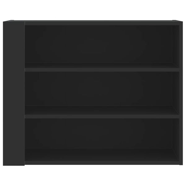 Seinäkaappi musta 75x35x60 cm tekninen puu
