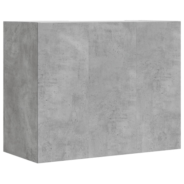 Seinäkaappi betoninharmaa 75x35x60 cm tekninen puu
