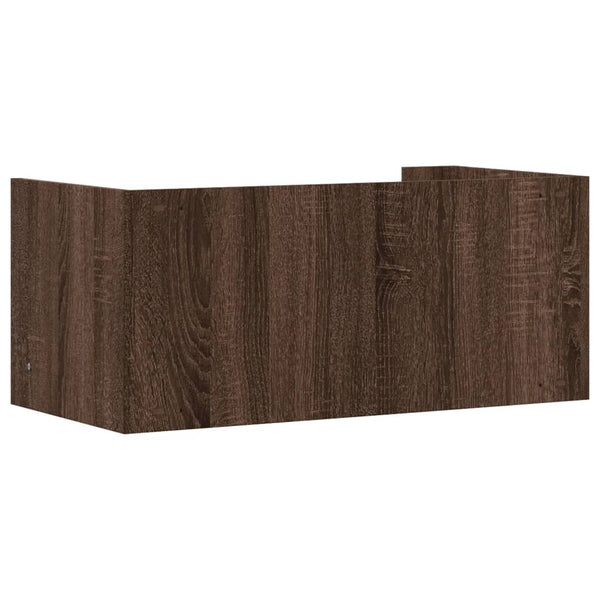 Seinähylly ruskea tammi 70,5x35x30,5 cm tekninen puu