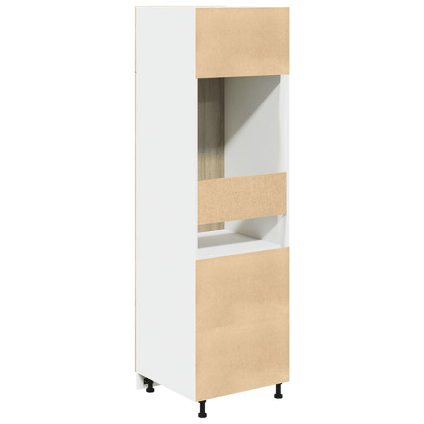 Kaappi jääkaapille Sonoma-tammi 60x57x207 cm lastulevy