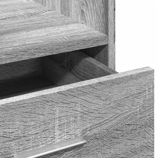 Puhujan koroke pyörät/laatikko harmaa 55x55x107 cm tekninen puu