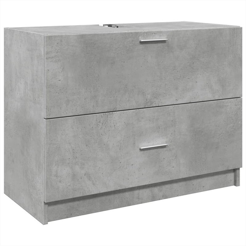 Betoninharmaa allaskaappi Francis 78x37x59cm (puinen)