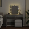 Peilipöytä LED-valoilla betoninharmaa 100x40x130 cm
