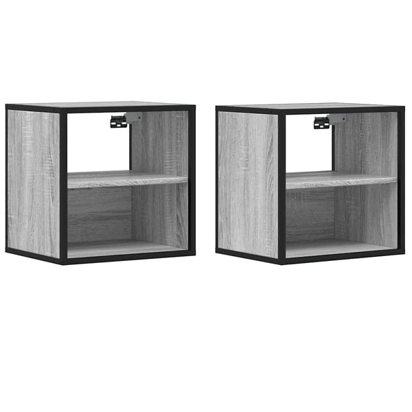Harmaa sonoma seinäkaapit Constandache 40x31x39,5cm (2 kpl)