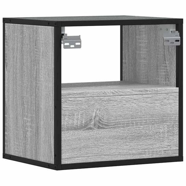 Harmaa sonoma seinäkaapit Constandache 40x31x39,5cm (2 kpl)