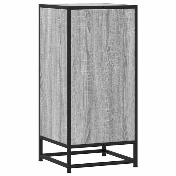 Harmaa senkki Velemir 35,5x35x76cm (puinen ja metalli)