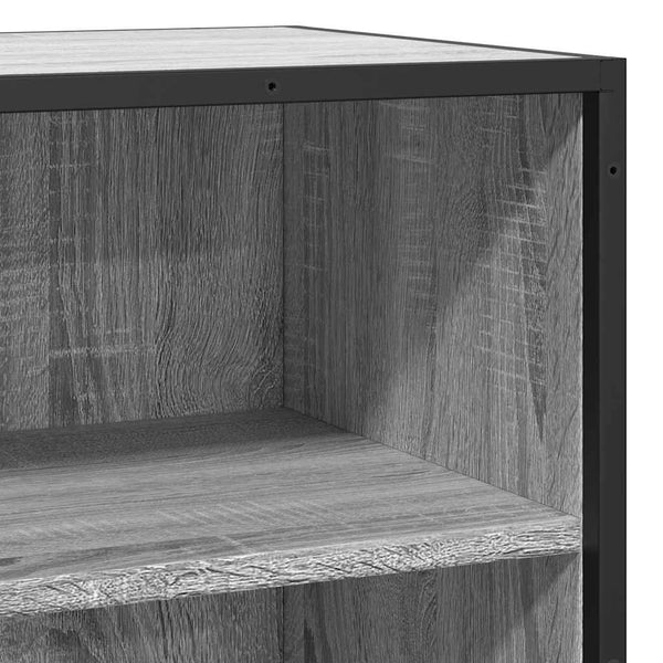 Harmaa senkki Velemir 35,5x35x76cm (puinen ja metalli)