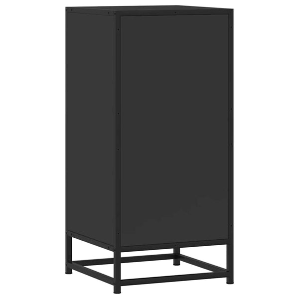 senkki musta 35,5x35x76 cm suunniteltu puu ja metalli