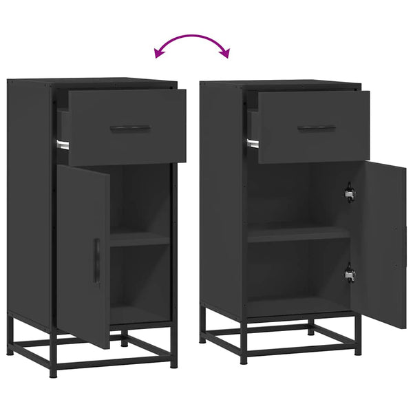 Musta senkki Khosrow 35,5x35x76cm (suunniteltu puu ja metalli)