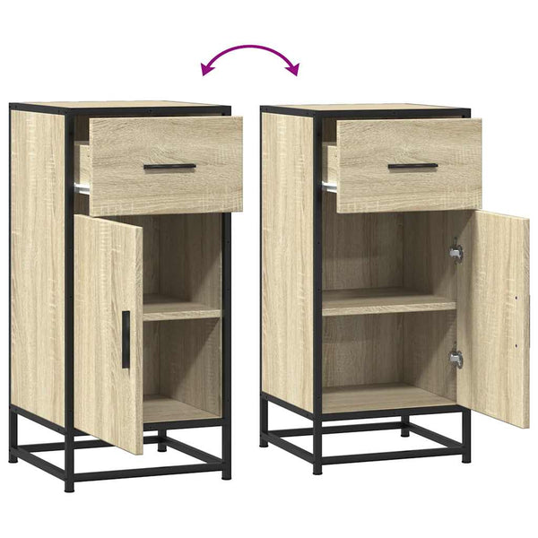 Sonoma tammi senkki Khosrow 35,5x35x76cm (puinen ja metalli)