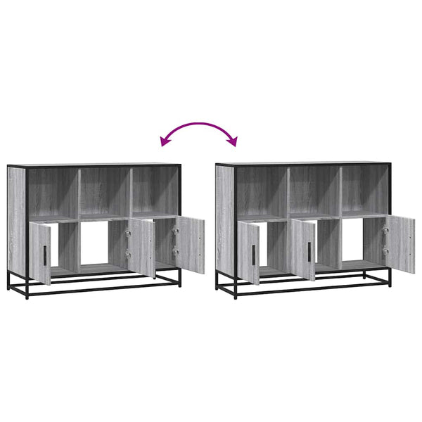 Harmaa senkki Minda 100x35x76cm (engineered wood)