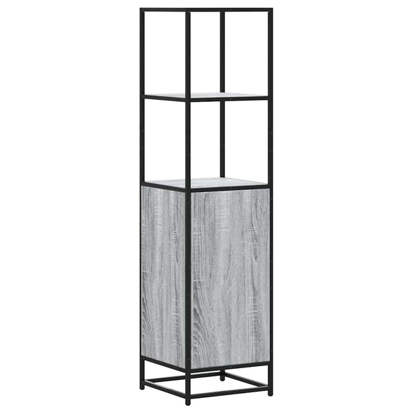 Harmaa highboard Ozen (sonoma suunniteltu puu ja metalli)