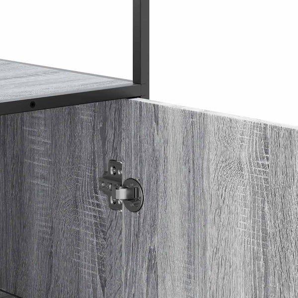 Harmaa highboard Ozen (sonoma suunniteltu puu ja metalli)