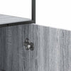 Harmaa highboard Jep 68x35x139cm (suunniteltu puu ja metalli)