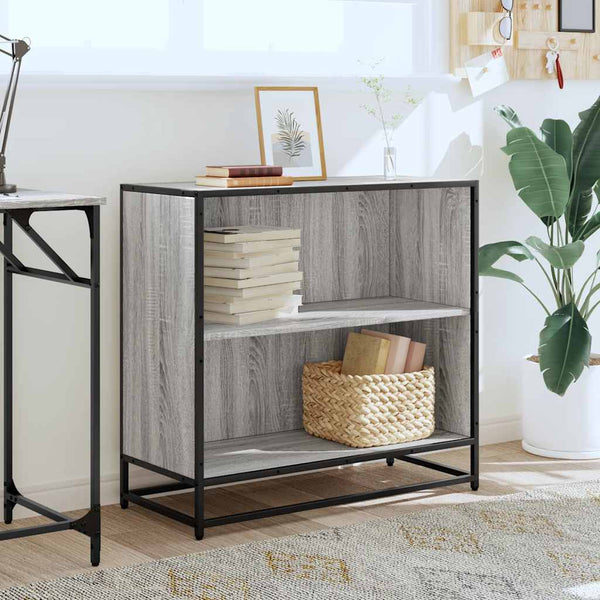 Harmaa kirjahylly Adalber 80,5x35x76cm (puinen)