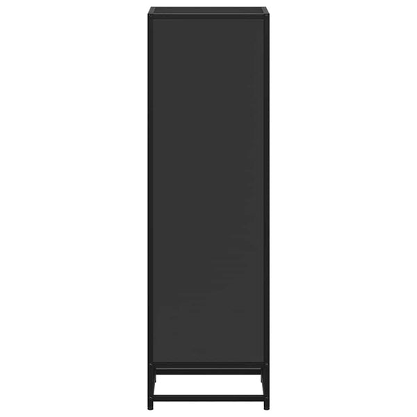 Kirjahylly musta 33,5x33x107,5 cm tekninen puu