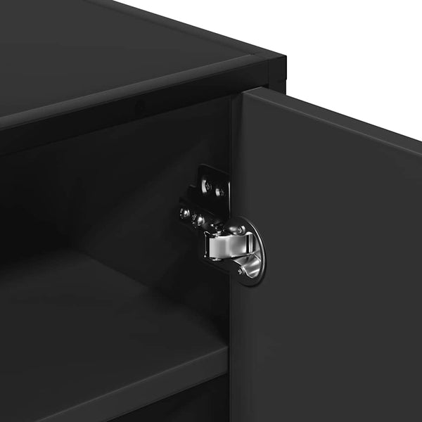 Kenkäteline musta 48x38x97,5 cm tekninen puu