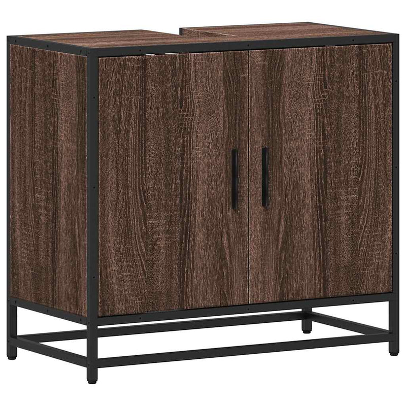 Ruskea kylpyhuonekaappi altaalla Dao 65x33x60cm (puinen)