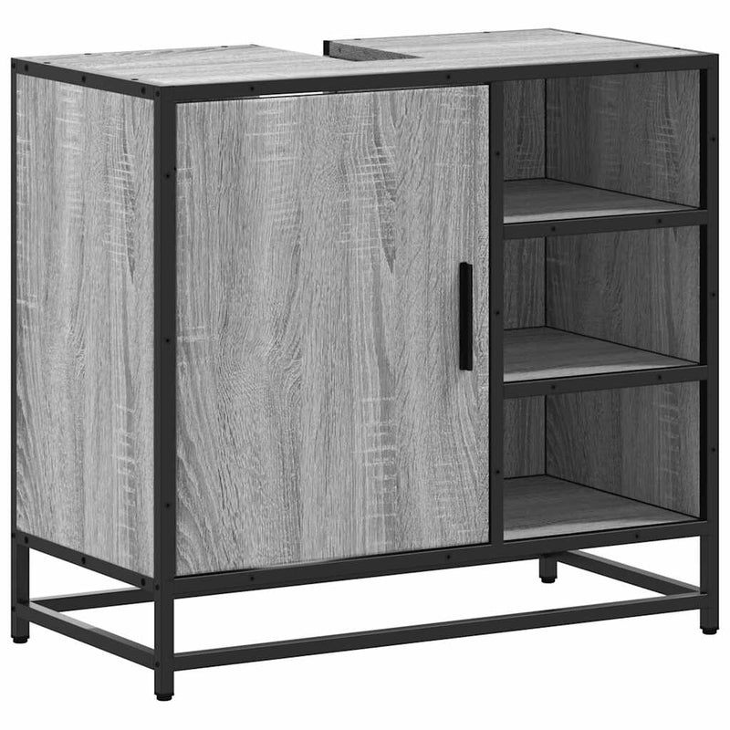 Harmaa kylpyhuoneen pesuallaskaappi Napoleona (sonoma engineered wood)