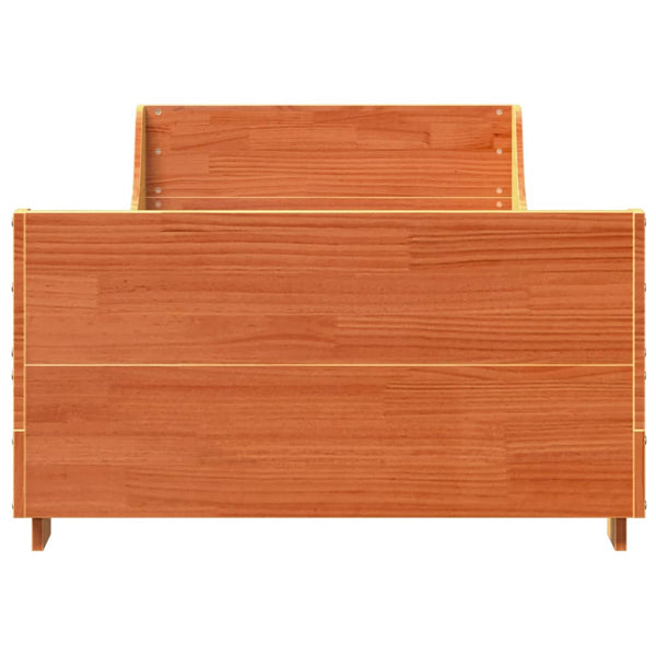 Sängynrunko ilman patjaa vahanruskea 90x200 cm täysi mänty