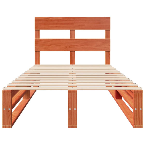 Sänky ilman patjaa vahanruskea 100x200 cm täysi mänty