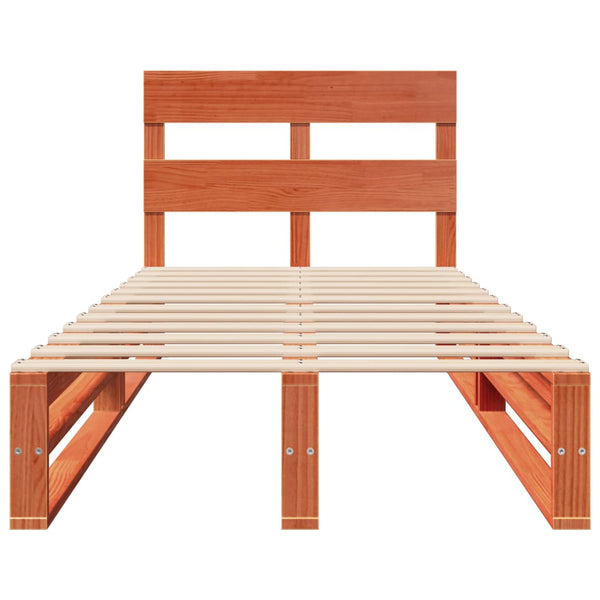 Sängynrunko ilman patjaa vahanruskea 90x190 cm täysi mänty