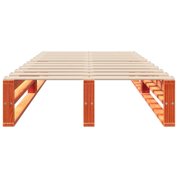 Sängynrunko ilman patjaa vahanruskea 90x190 cm täysi mänty