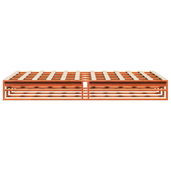 Sänky ilman patjaa vahanruskea 120x190 cm täysi mänty