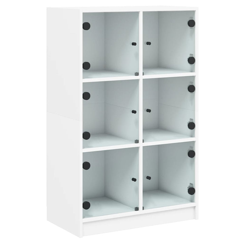 Valkoinen kaappi ovilla Seghie 68x37x109cm (puinen)