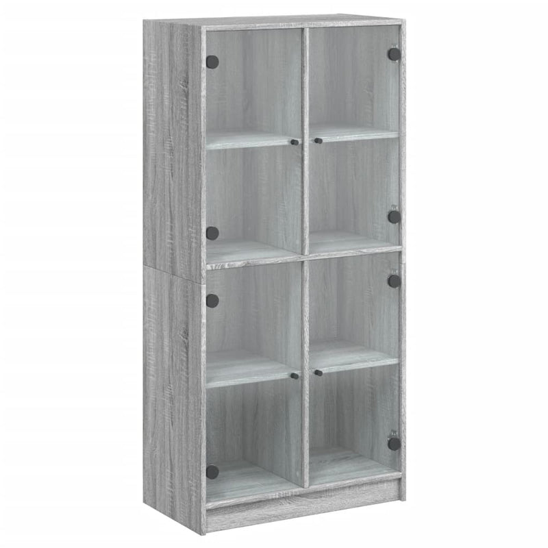 Harmaa kaappi ovilla Pearline 68x37x142cm (puinen)
