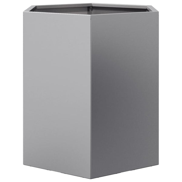 Puutarhakukkalaatikot kuusikulma 46x40x45 cm galvanoitu teräs