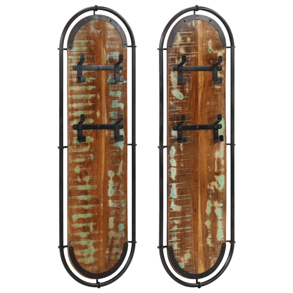 seinälle asennettavat naulakot 4 koukulla 2 kpl kierrätetty