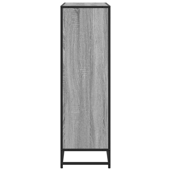 Kirjahylly harmaa Sonoma 97,5x33x107,5 cm tekninen puu/metalli