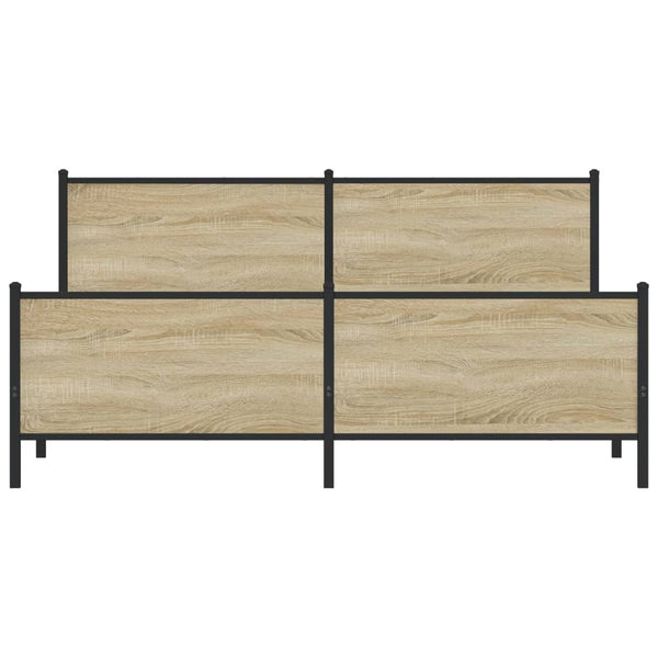 Sängynrunko ilman patjaa Sonoma-tammi 200x200 cm