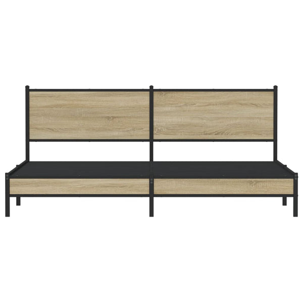Sängynrunko ilman patjaa Sonoma-tammi 200x200 cm