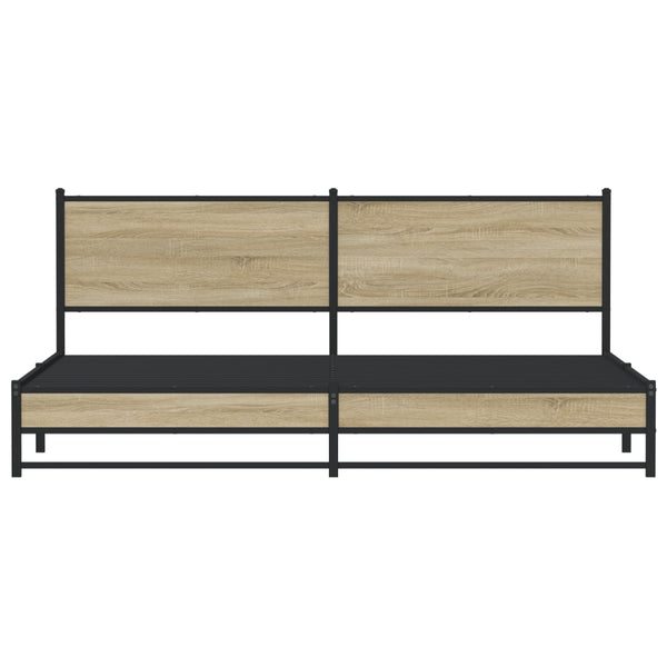 Sängynrunko ilman patjaa Sonoma-tammi 200x200 cm