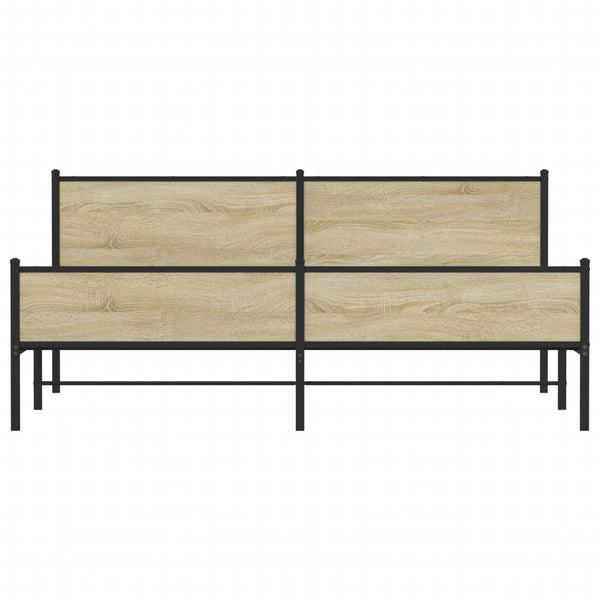 Sängynrunko ilman patjaa Sonoma-tammi 200x200 cm