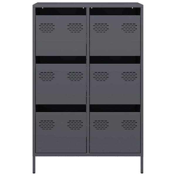 Kaappi antrasiitti 68x39x101,5 cm teräs