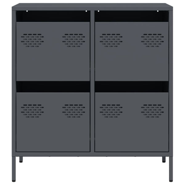 Antrasiitti senkki Lcian 68x39x73,5cm (kylmävalssattu teräs)