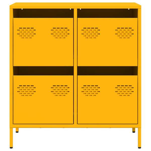 Sinapinkeltainen senkki Lcian 68x39x73,5cm (kylmävalssattu teräs)